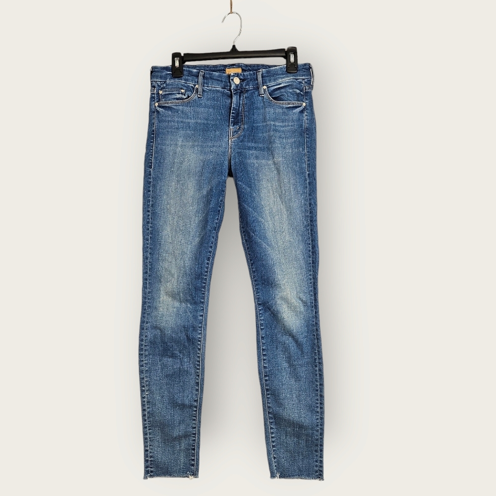 MOTHER Women's Skinny Jeans in Medium Blue Wash